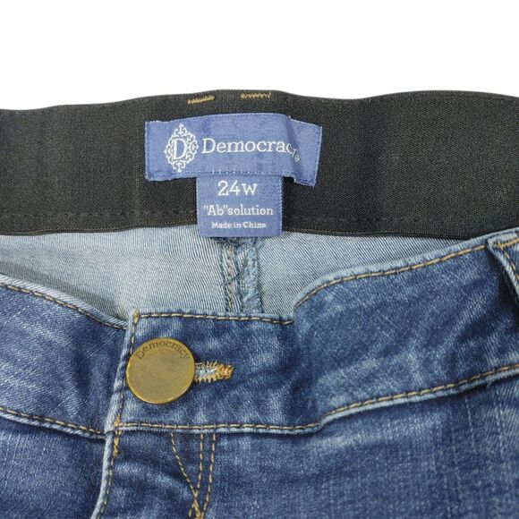 Democracy "Ab"solution Capri Women's Blue Denim Jeans Size 24W EUC - Picture 11 of 14